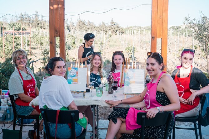 Art Experience with Wine - Beginning with wine, brushes, and a blank canvas