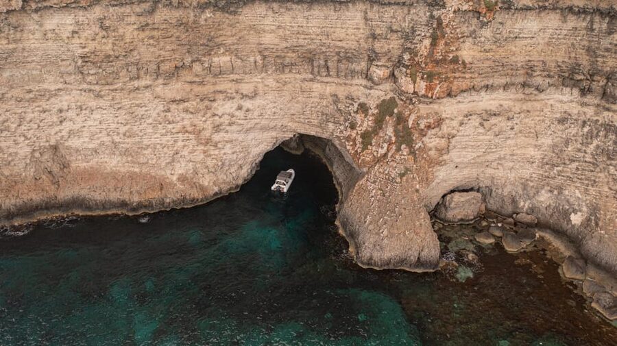 Blue Lagoon, Crystal Lagoon & Comino Caves Private Boat Tour - Crystal Lagoon is the quieter swimming start