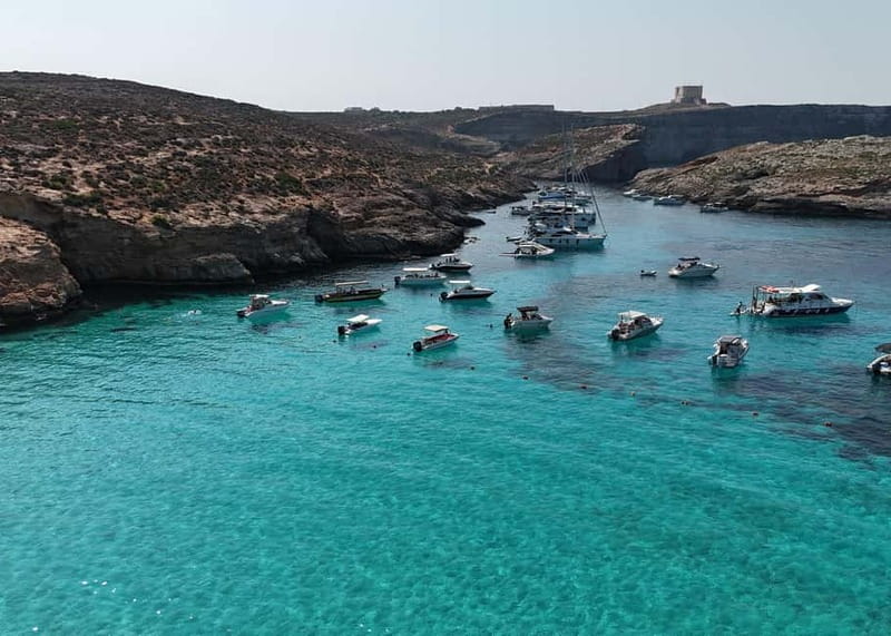 Blue Lagoon:Malta Crystal Lagoon, Comino,Private Speedboat - Caves, wildlife, and the quieter parts of Comino