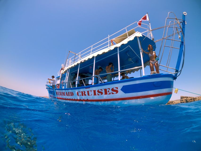 Bugibba: Scenic Sunset Cruise with Blue Lagoon Swim Stop - Meeting The Mermaid at Bugibba Jetty