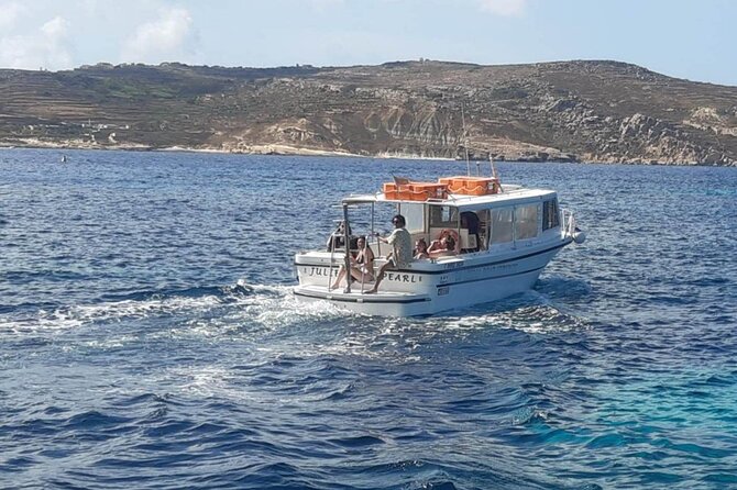 Comino and Gozo Private Boat Tour : Julie Pearl Boat - Blue Lagoon: the famous first swim