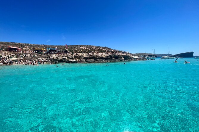 Comino and Parts of Gozo Full Day Private Boat Charter - Anchoring at the Blue Lagoon