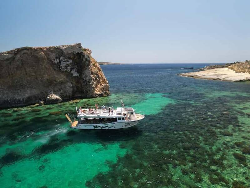 Comino Blue Lagoon & Crystal Lagoon - 3 Bay Cruise - Santa Maria Caves and the cruise home