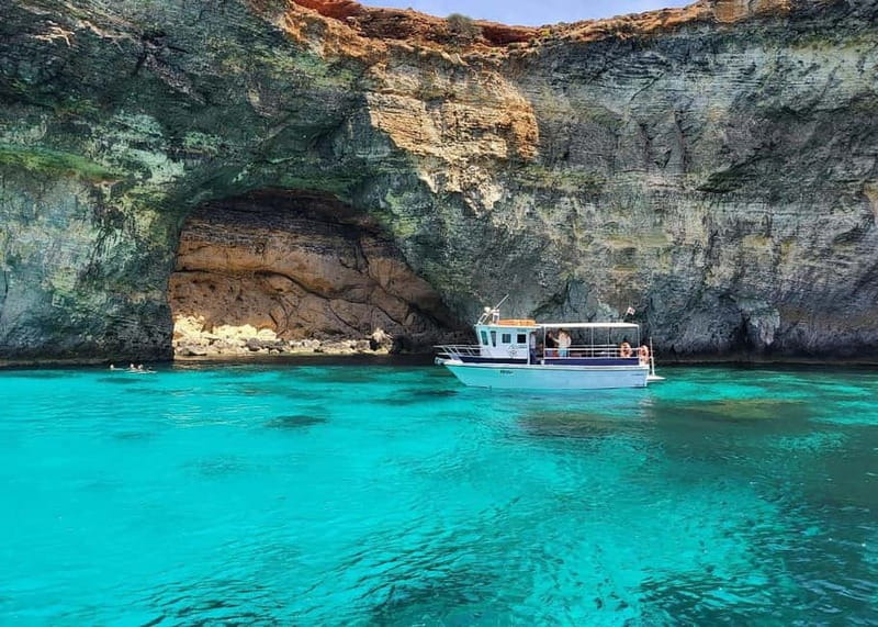 Comino: Blue Lagoon, Crystal Lagoon and Sea Caves Boat Tour - Crystal Lagoon: the best first swim
