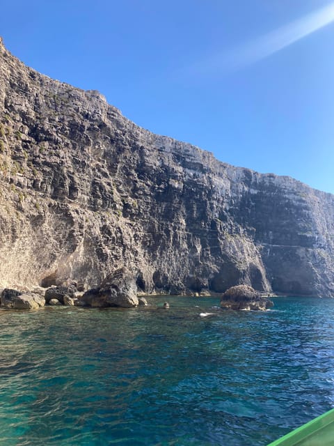 Comino: Private boat tour with Snorkeling activities & caves - Pickup at Cirkewwa or beneath Gleneagles Bar