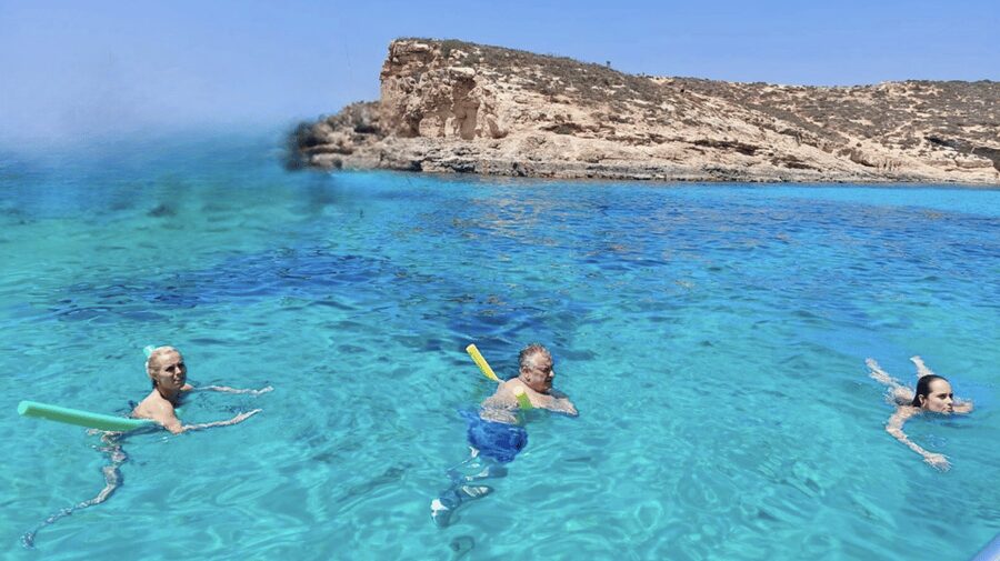 Comino Splash & Dash: Private Blue/Crystal Lagoon Boat Tour - What the boat includes, and what it does not