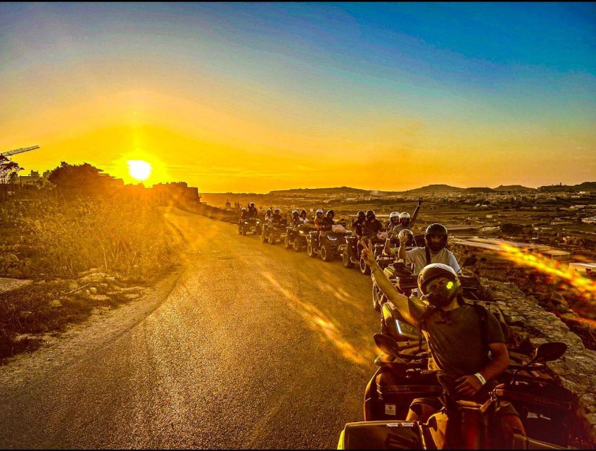 From Malta: Blue Lagoon and Gozo Tour w/Quads and Dinner - Pickup from Malta, then north to the sea