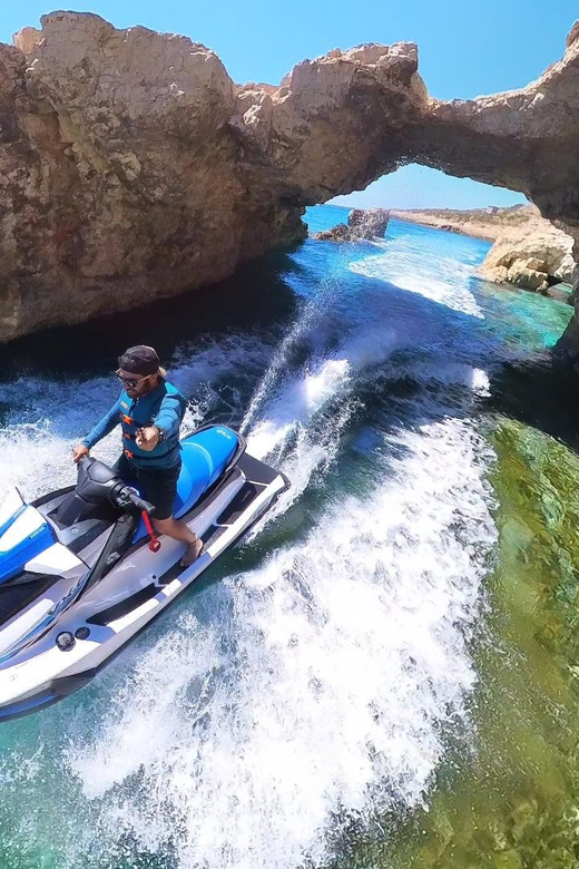 From Mellieħa: Comino, Blue Lagoon, and Gozo Jet Ski Tour - Blue Lagoon from the water