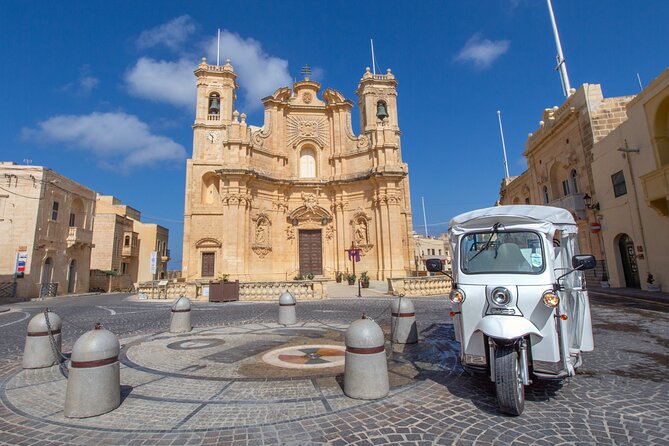 Gozo All Inclusive Chauffeured Tuk Tuk Day Tour - Blue Lagoon - Xlendi Bay, caves, and a popular seaside stop