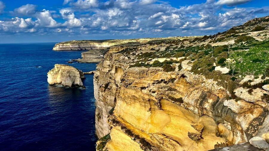 Gozo Unveiled: Guided Hiking in Gozo - The West - A cave, Fungus Rock, and the approach to Dwejra