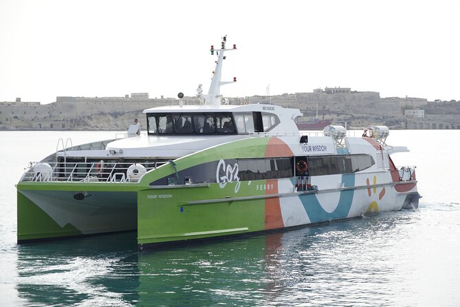 Highspeed Catamaran Crossing Between Malta and Gozo - Crossing open water toward Mgarr Harbour