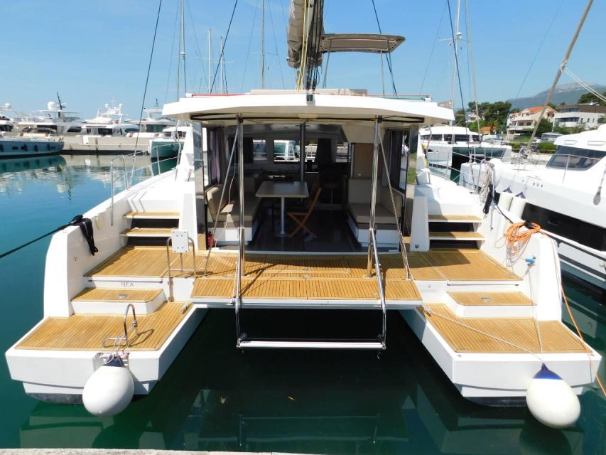 Malta: Catamaran Private Day Charter with Skipper - Food, drinks, and the practical onboard setup