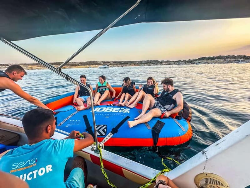 Malta: Crazy Sofa Ride Experience - Life Vests, Helmets, and the Grip You Need