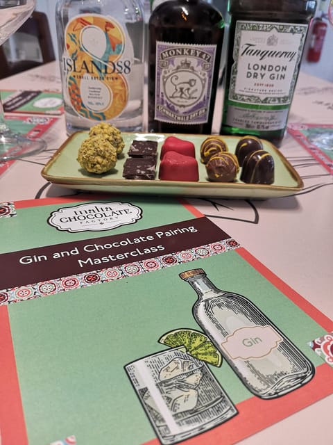 Malta: Gin and Chocolate Pairing Workshop - Four pours and five chocolates in one focused hour