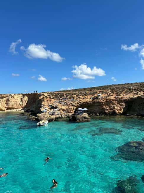 Malta: Gozo, Comino, Blue & Crystal Lagoon, & Caves Cruise - The optional speedboat around Comino