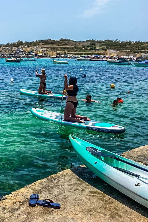 Malta: Guided SUP Tour - Starting beneath Sensi Lido in St Thomas Bay