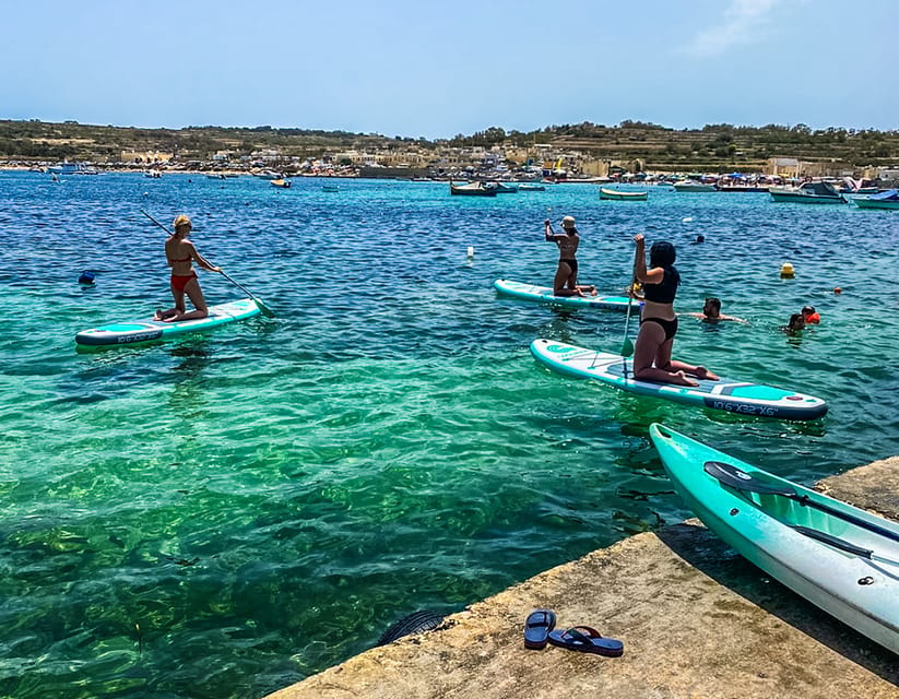 Malta: Guided SUP Tour - Sea caves, cliffs, and the natural arch