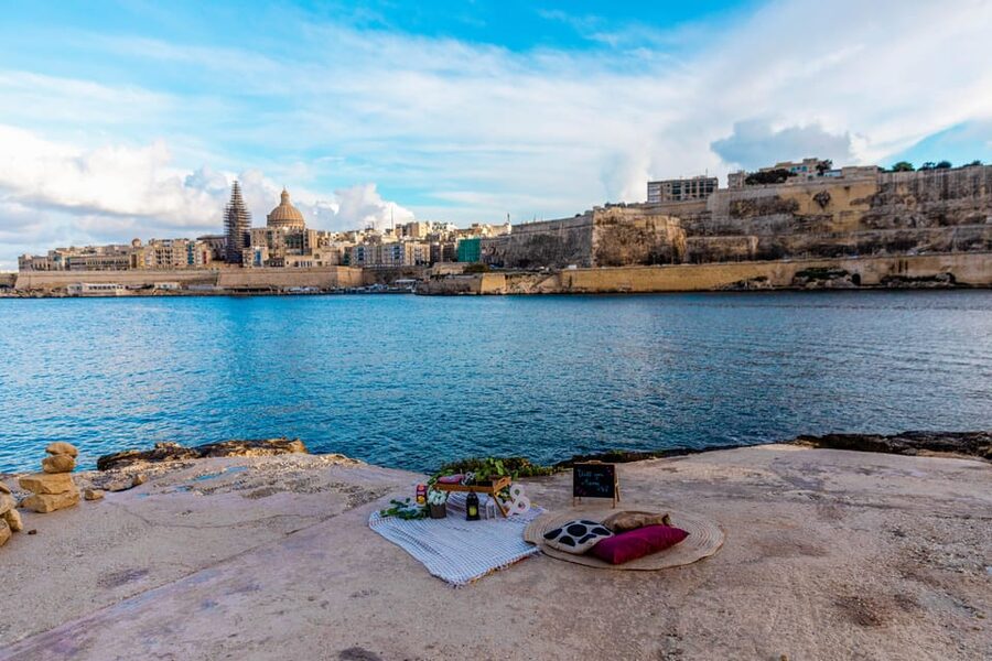 Malta: Marrige Proposal with Scenic Views and Picnic - The surprise setup and the moment itself