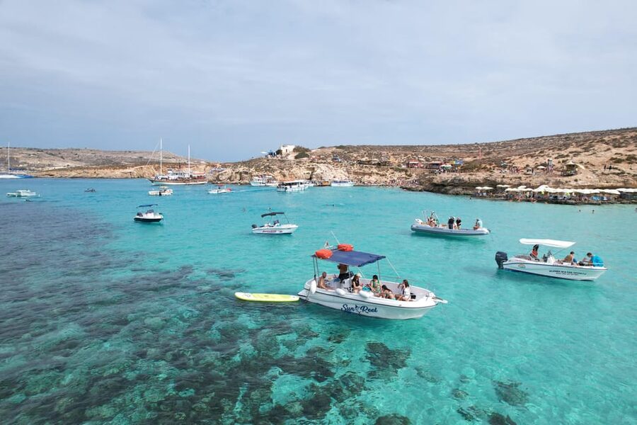 Malta: Private Boat Trip to Comino, Blue Lagoon & Gozo - Ħalfa Rock and Gozo’s Daħlet Qorrot Beach