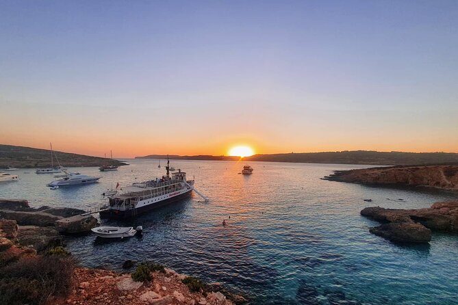 Malta Sunset Boat Tour: Bugibba to Comino Blue Lagoon Cruise - Key points at a glance