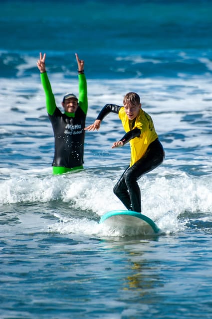Malta Surf School, Beginner Surf Lessons - Chest-high water keeps the first session manageable