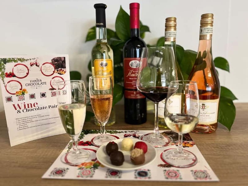 Malta: Wine and Chocolate Pairing Experience - Four wines, with Gellewza and Girgentina leading the way