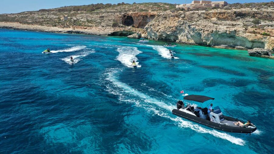 Mellieha: Comino and Blue Lagoon Jet Ski Safari Tour at 3 PM - Passing St. Mary Battery and Comino Arch