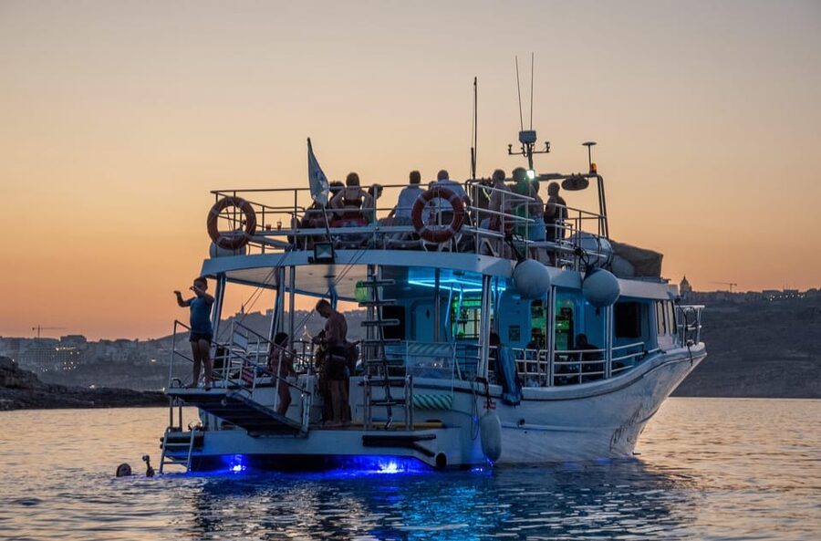 Mellieha: Two Bay Evening Cruise Including The Blue Lagoon - Crystal Lagoon: cliffs, caves, and a full hour in the water