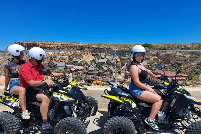 North Malta Quad Bike Tour with Land or Sea Views and Swimming - Popeye Village from the coast