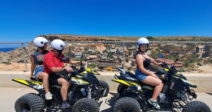 North Malta: Quad Bike Tour with Scenic Land, Sea & Swimming - White Tower Bay, the chapel, and l-Ahrax tal-Mellieha