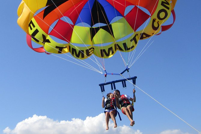 Parasailing Malta - Taking off from Spinola Jetty
