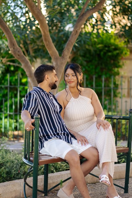 Proposal Photoshoot with Professional Photographer in Malta - The sunset picnic with fairy lights