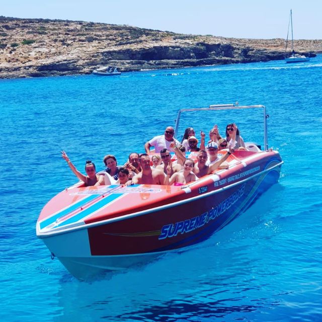Sliema: Powerboat Trip to Gozo with Caves and Island Stop - The cave stop and clear-water scenery