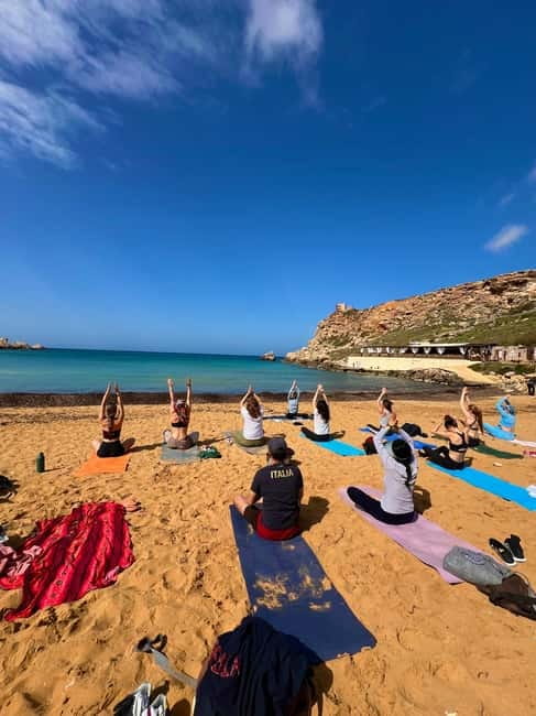 Sunday: Ghajn Tuffieha (Riviera) Beach Yoga Class - What to bring for a smoother morning
