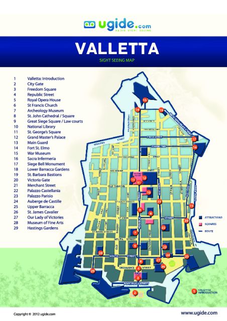 Valletta: Self-Guided Audio Tour, Map and Directions - What you are buying for $9